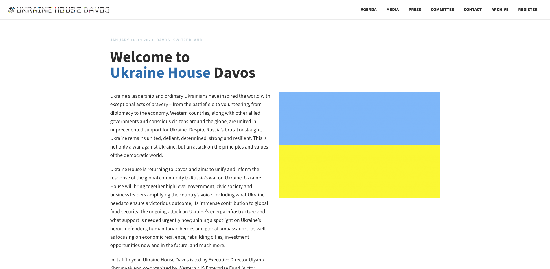 Ukraine House Davos 2023 pic